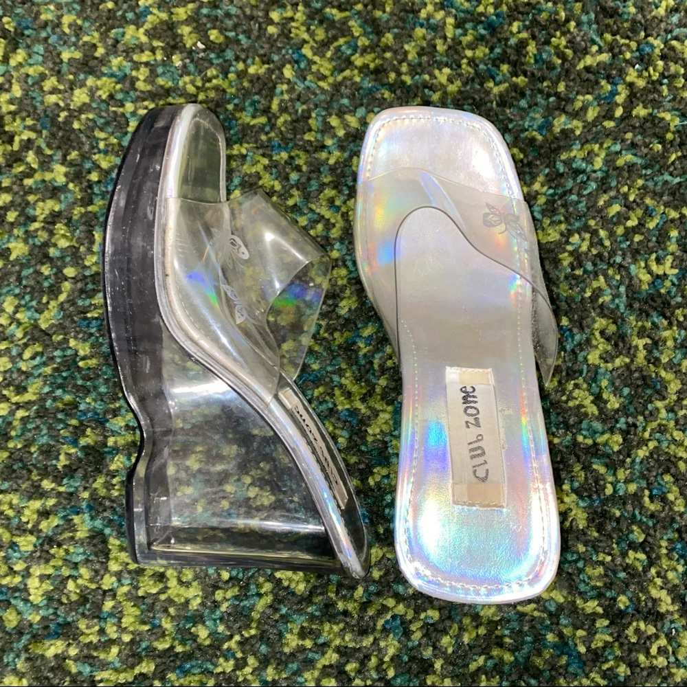 Clear plastic heels